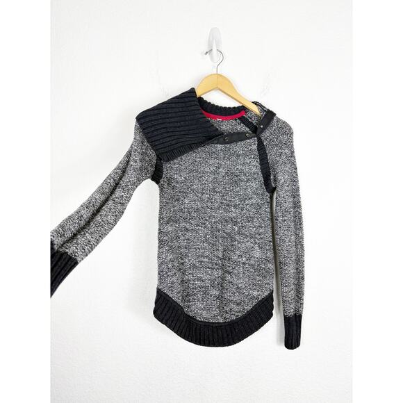 Lululemon Passage To Prana Sweater Merino Wool Pullover Snap Collar - Picture 8 of 11